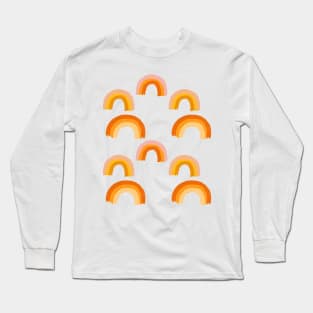 Orange boho rainbows Long Sleeve T-Shirt